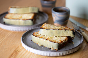 lemon cake with chocolate icing