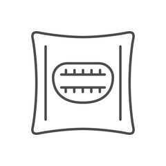 Dental cofferdam line outline icon