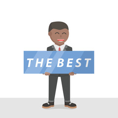 businessman african the best design character on white background