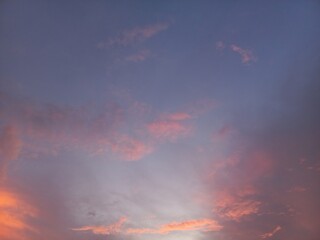 sunset sky with clouds