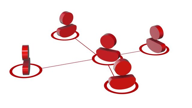 Networking business icon - converting redBusiness deal

