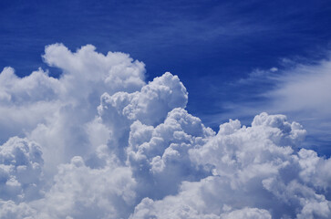 Fototapeta na wymiar Background of blue sky with clouds