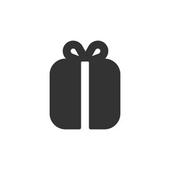 Present icon set. Gift box symbol. Xmas and birhtday giftbox sign in png flat style.