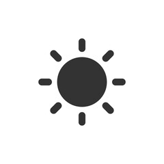 Sun bright icon. Sunshine web symbol. Brightness level png sign