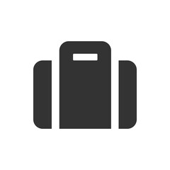 Baggage icon. Luggage symbol. Suitcase sign, outline. Travel bag case in png flat style.