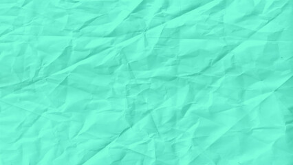 Obraz premium Green tone crumpled paper abstract background. Close-up fragment of a green crumpled paper texture as a backdrop composition
