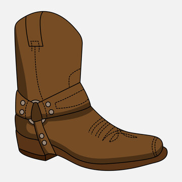 Vector illustration of a cowboy boot