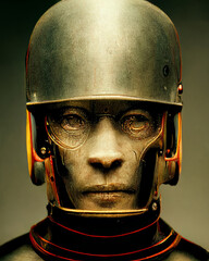 Artificial intelligence. Robots. Futuristic interpretation Future 2025