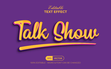 Colorful text effect yellow style. Editable text effect.