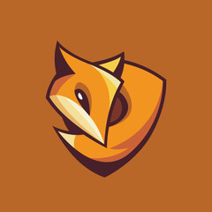 Creative Fox Head Vector Brand Logo Illustration Colorful Style. Clean Vector Style Design. Concept Art.