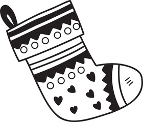 Hand Drawn christmas socks illustration