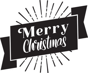 Fototapeta premium Merry Christmas lettering and quote illustration
