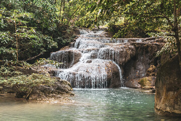 Naklejka premium Waterfall in Thailand.