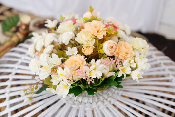 Bouquet flowers - Synthetic plastic flowers for event decoration