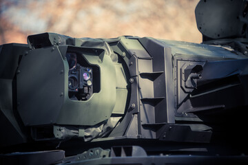 Military optic sensors on a vehicle