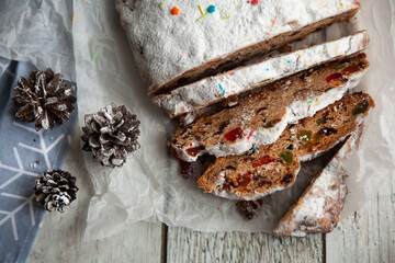 Stollen german christmas bread