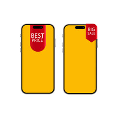 Discount label, Smartphone, phone, mobile phone , vector illustration, EPS 10