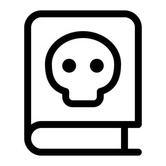 book skull icon