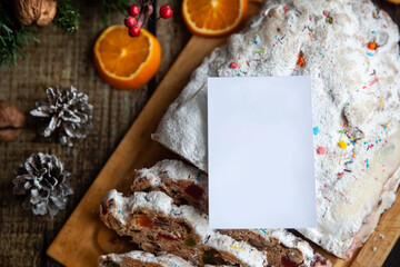 Stollen german christmas bread