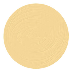Yellow Circle Brushstroke Illustration