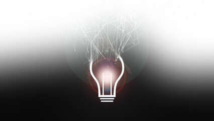 Brainstorm network light bulb concept idea background