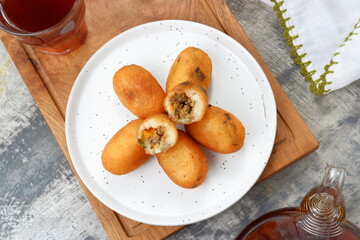 combro, a typical food of West Java, made from oncom and cassava.	