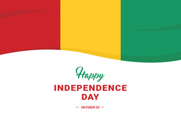 Fototapeta premium Guinea Independence Day. Vector Illustration. The illustration is suitable for banners, flyers, stickers, cards, etc.