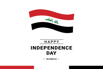Iraq Independence Day. Vector Illustration. The illustration is suitable for banners, flyers, stickers, cards, etc.