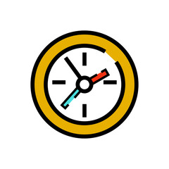 Watch, Time icon, Clock icon vector. Clock icon symbol vector on white background