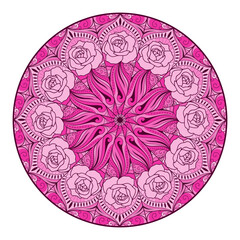 Mandala, spiritual symbol round ornament