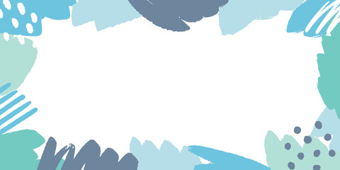 フレーム素材_アブストラクト_パステルカラー