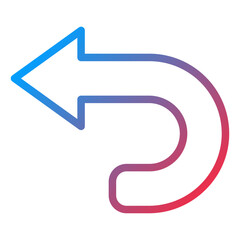 Curved Left Icon Style