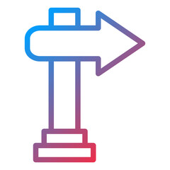 Signboard Right Icon Style