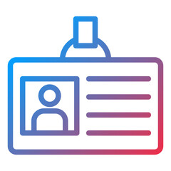 Fototapeta premium Id Card Icon Style