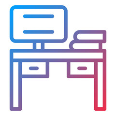 Office Desk Icon Style