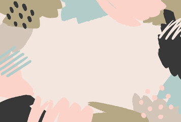 フレーム素材_アブストラクト_パステルカラー
