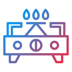 Fototapeta premium Stove Icon Style