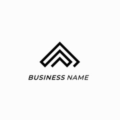 design logo creative monogram letter A