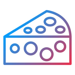 Obraz premium Cheese Icon Style
