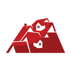 real estate rooftop home logo