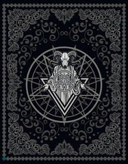 Gothic sign with skull, grunge vintage design t shirts
