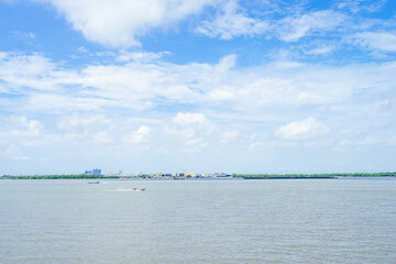 The estuary of the Chao Praya river in Thailand