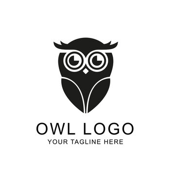 Owl on a white background. Vector illustration