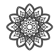 Floral pattern mandala decoration