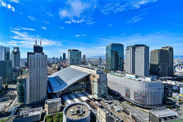 大阪駅の俯瞰写真　【大阪風景写真】