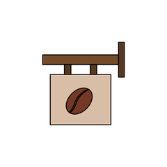 Naklejka premium coffee sign vector for website symbol icon presentation