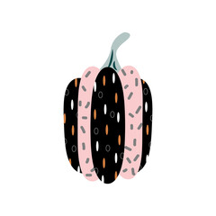 Vector illustration of pumpkins in flat style. Happy Halloween.