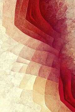 Elegant, rhetorical and abstract background design elements with a gradation of cream white and red forming a slightly objetive shape.
