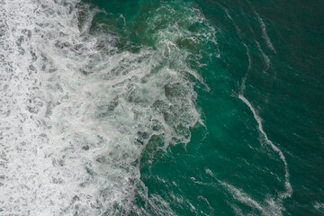 Drone shot of ocean textures