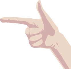 人差し指をさす手のベクターイラスト1